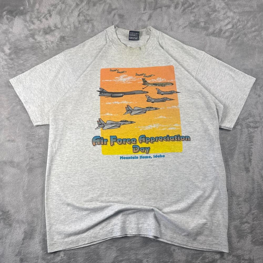 Vintage 90s Air Force Appreciation Day T-Shirt Men’s Large Mountain Home Idaho